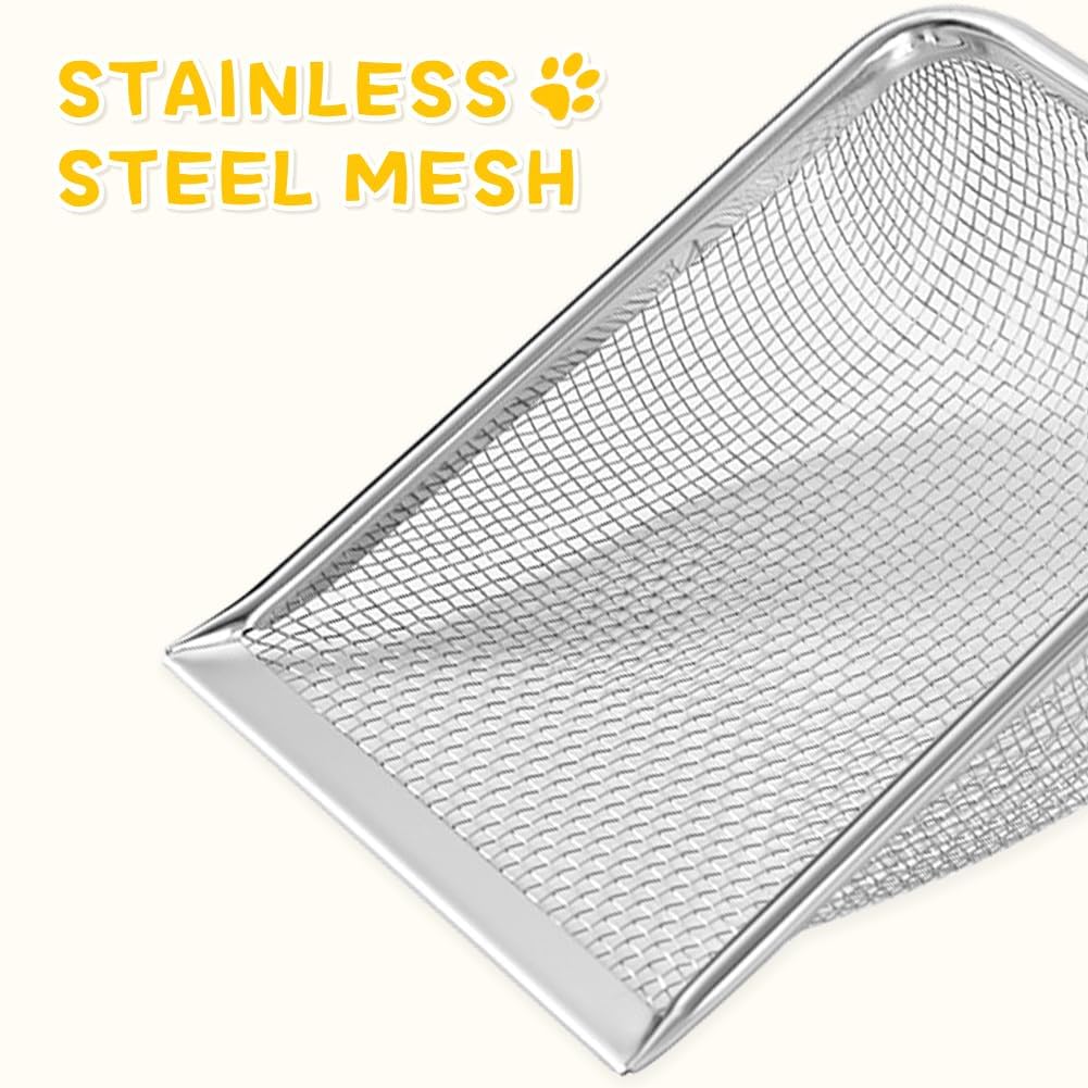 UMUACCAN Apidgrowth metal scoop 5mm mesh closeup emphasizes effective feces fragment separation.