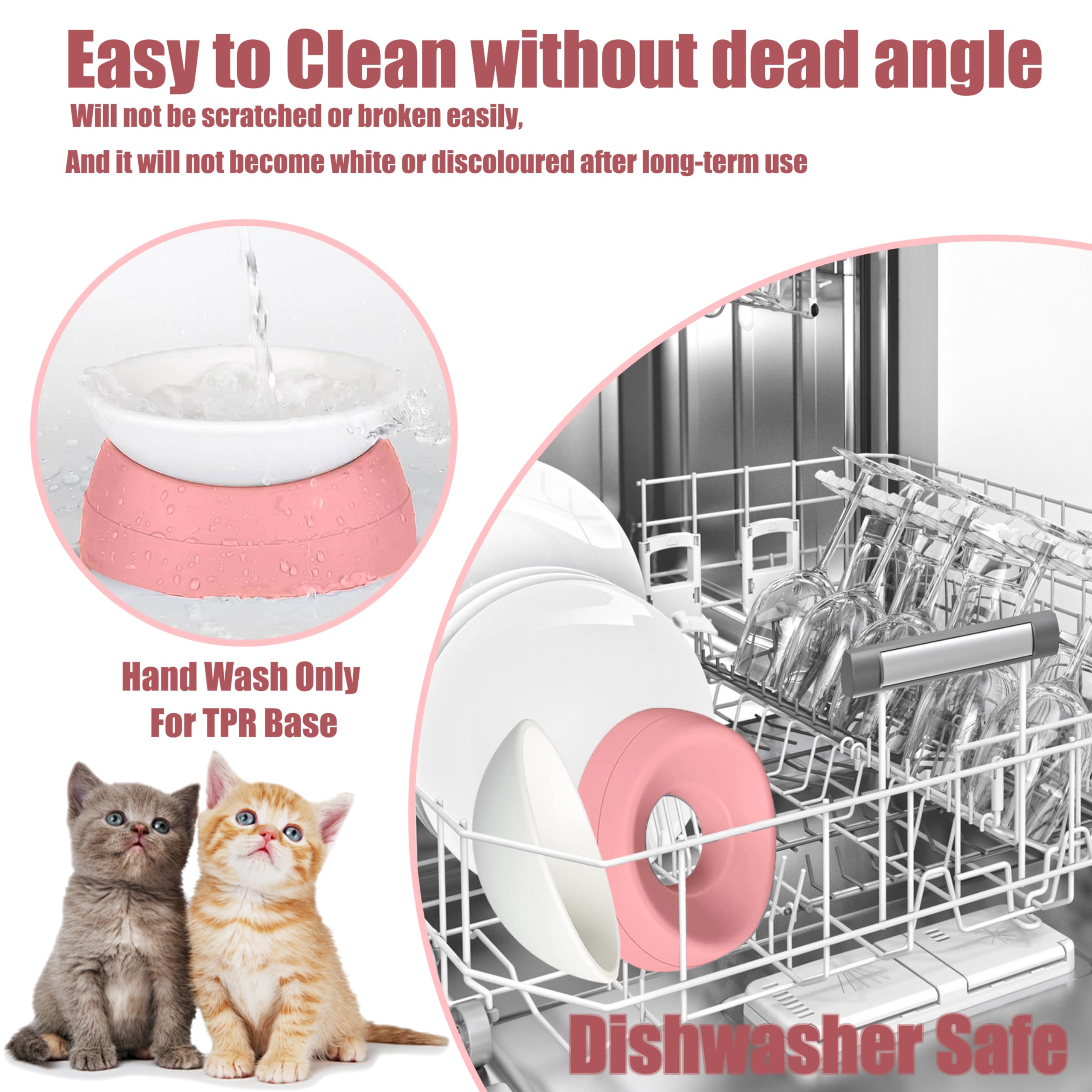 Umysky anti-slip base pink bowl keeps meals tidy