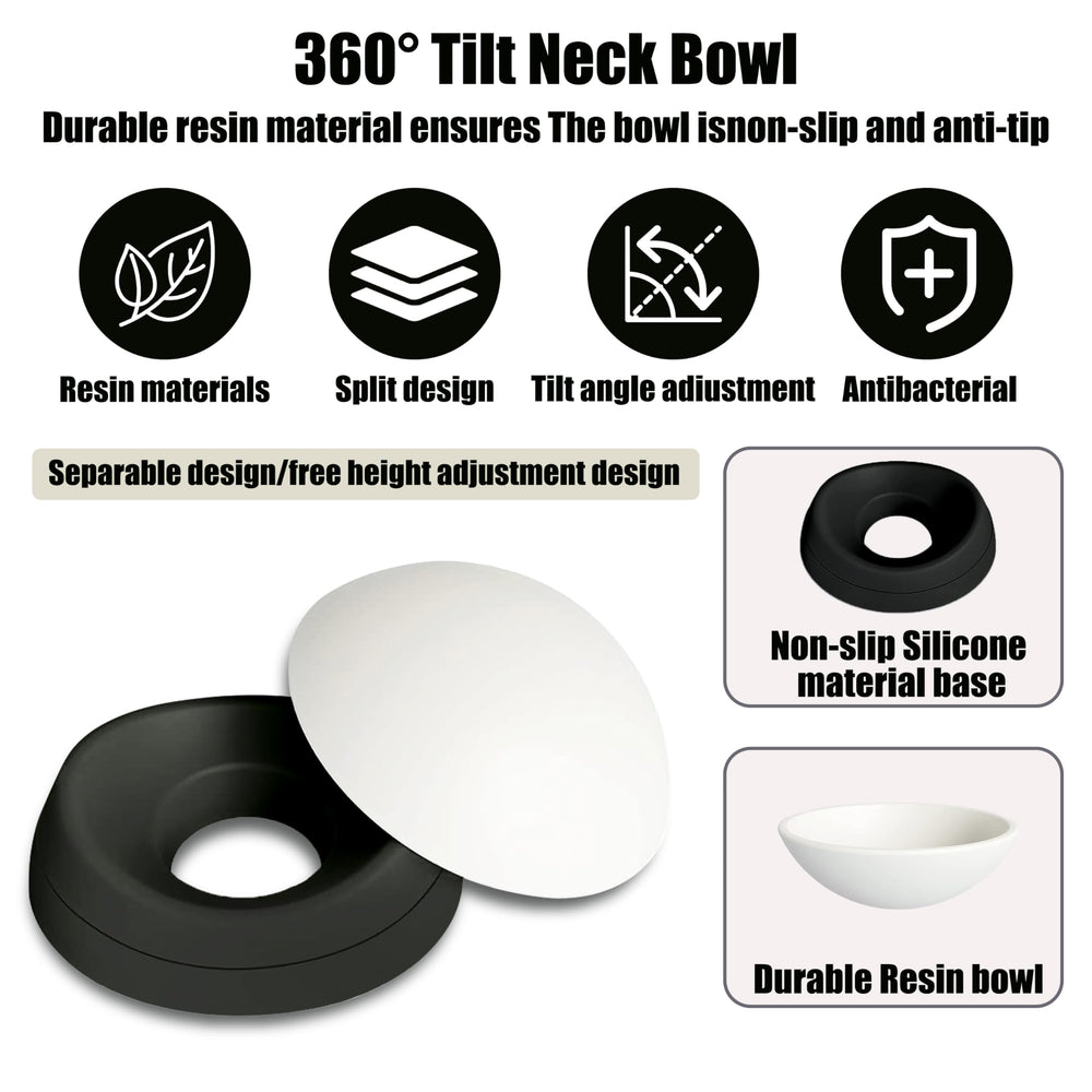 Umysky cat bowl two-part base for stable, easy feeding.