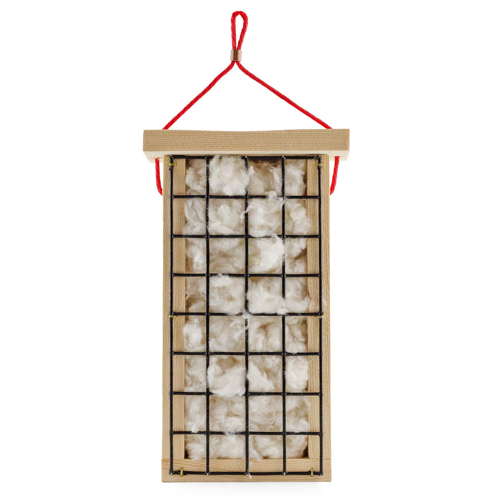 Uncle Dunkels bird nest holder closeup shows artisanal craftsmanship for backyard birding