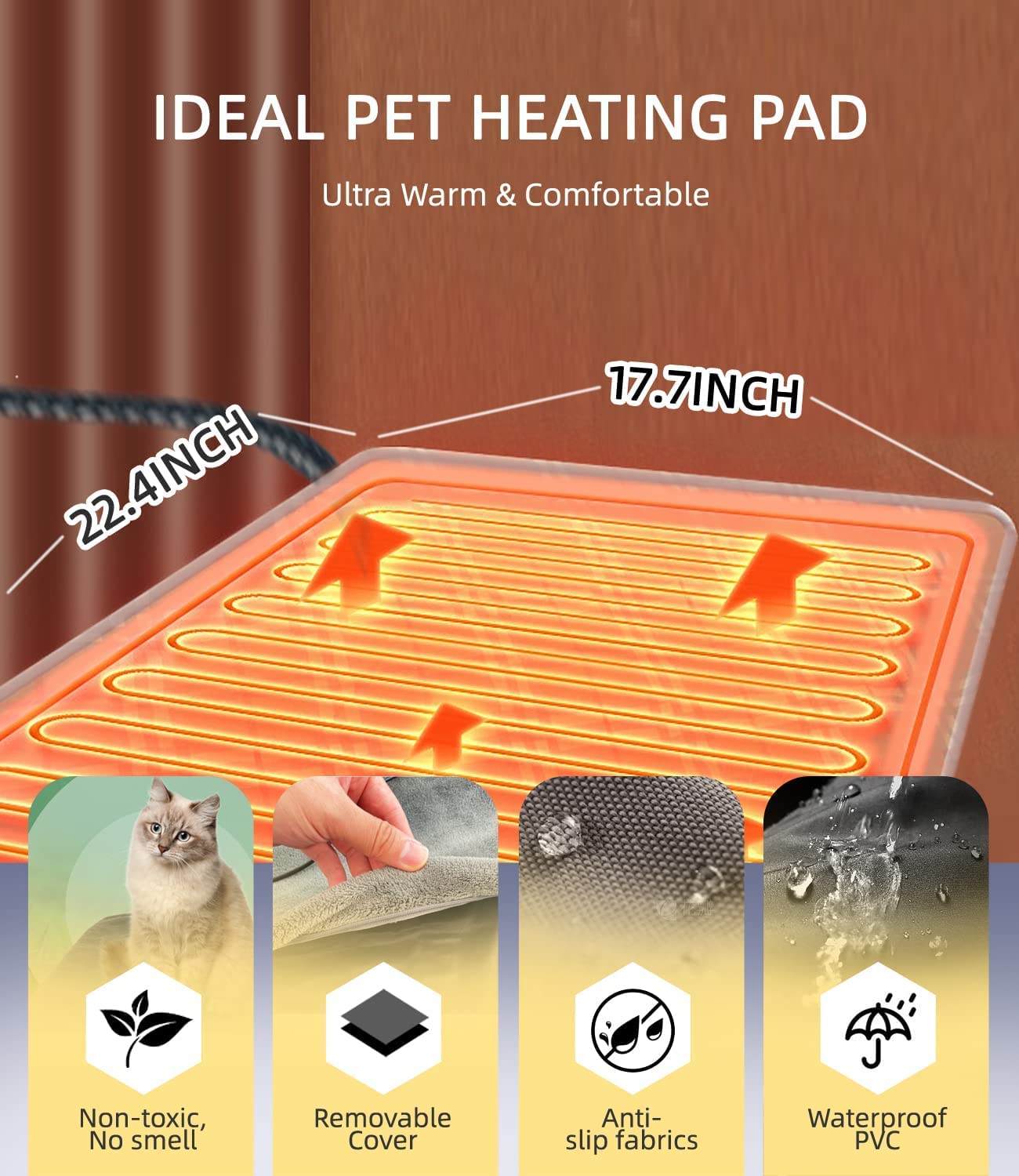 uncn chewy wire cover protects cords when curious pets explore.
