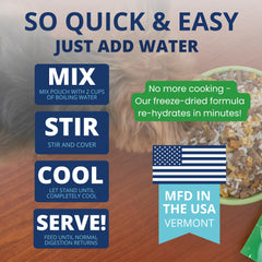 Under the Weather freeze-dried chicken bites with rice for easy meal prep