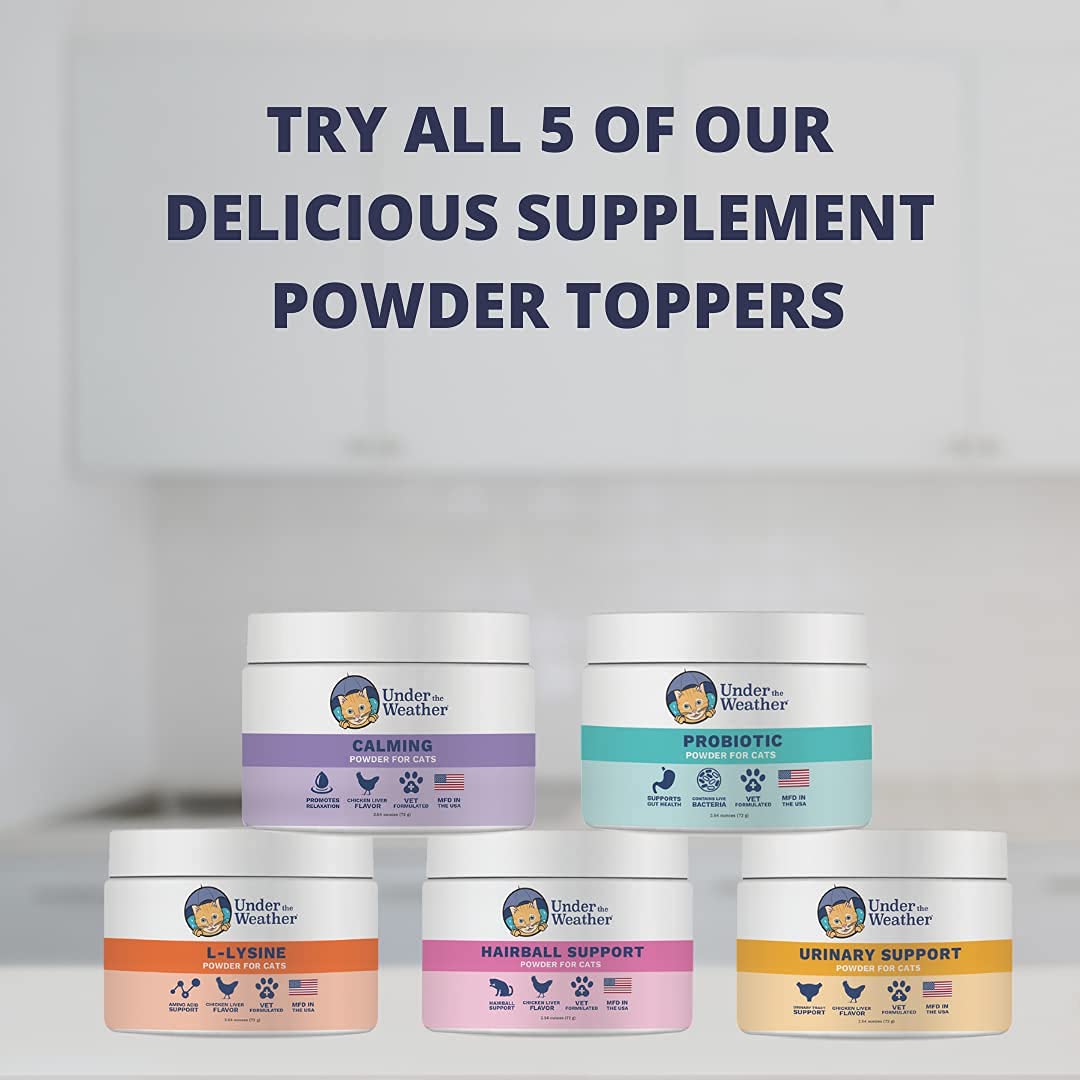 Under The Weather L-Lysine Powder used in a multi-cat setting supports balanced health