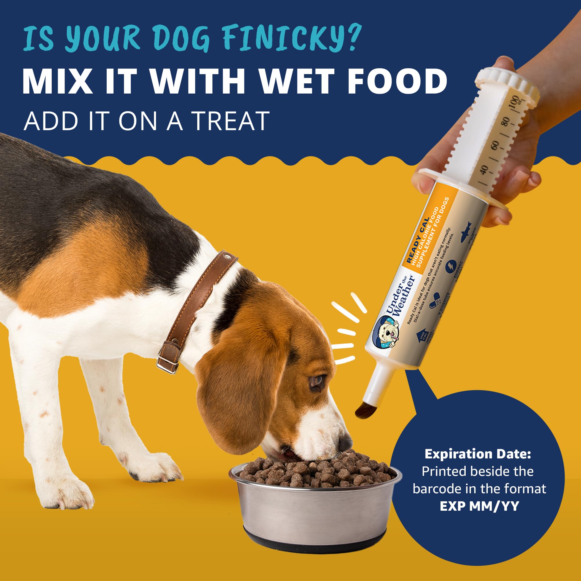 Under the Weather Ready Cal for Dogs USA-made certificate shown on packaging.