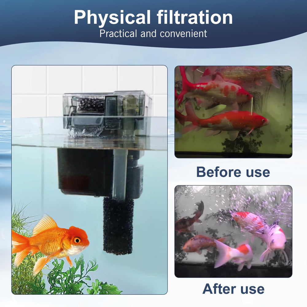 UNEAK sponge inline with filter demonstrates improved water flow and filtration.