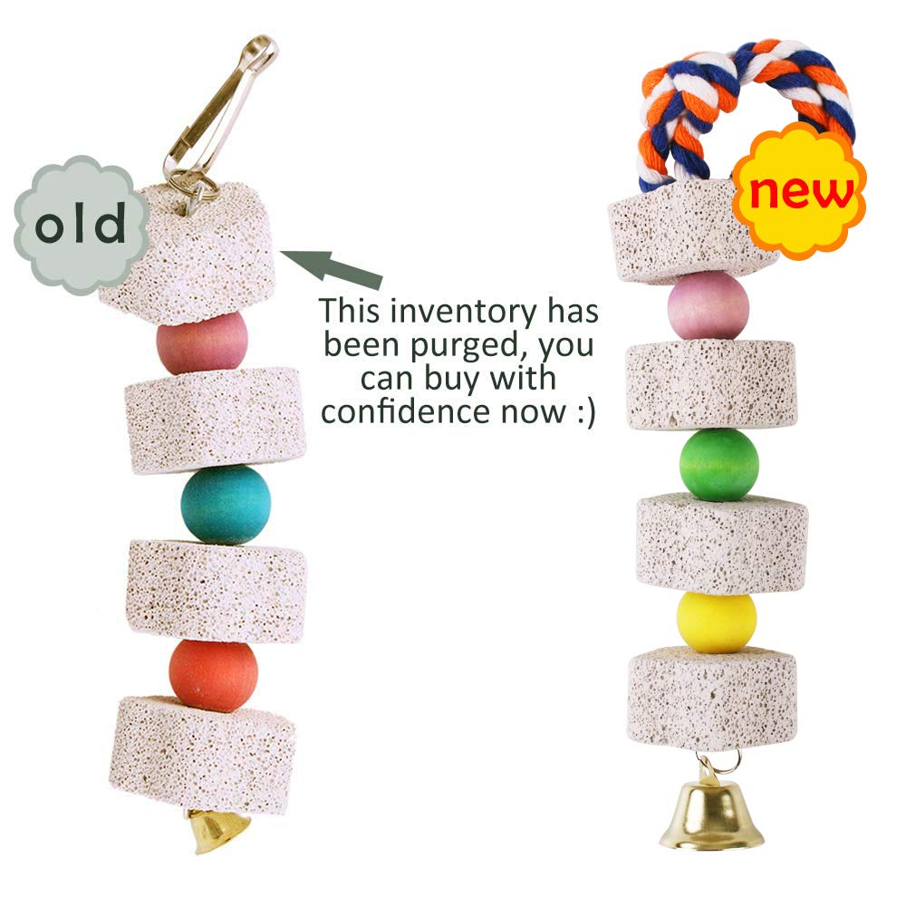 Unibene parrot chewing toy beads image showcases engaging color cues for enrichment.