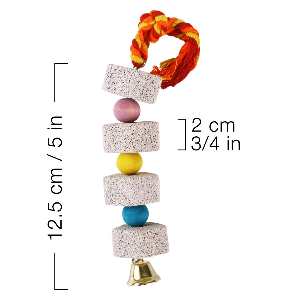 Unibene parrot star-design lava stone image supports beak conditioning and natural trimming.