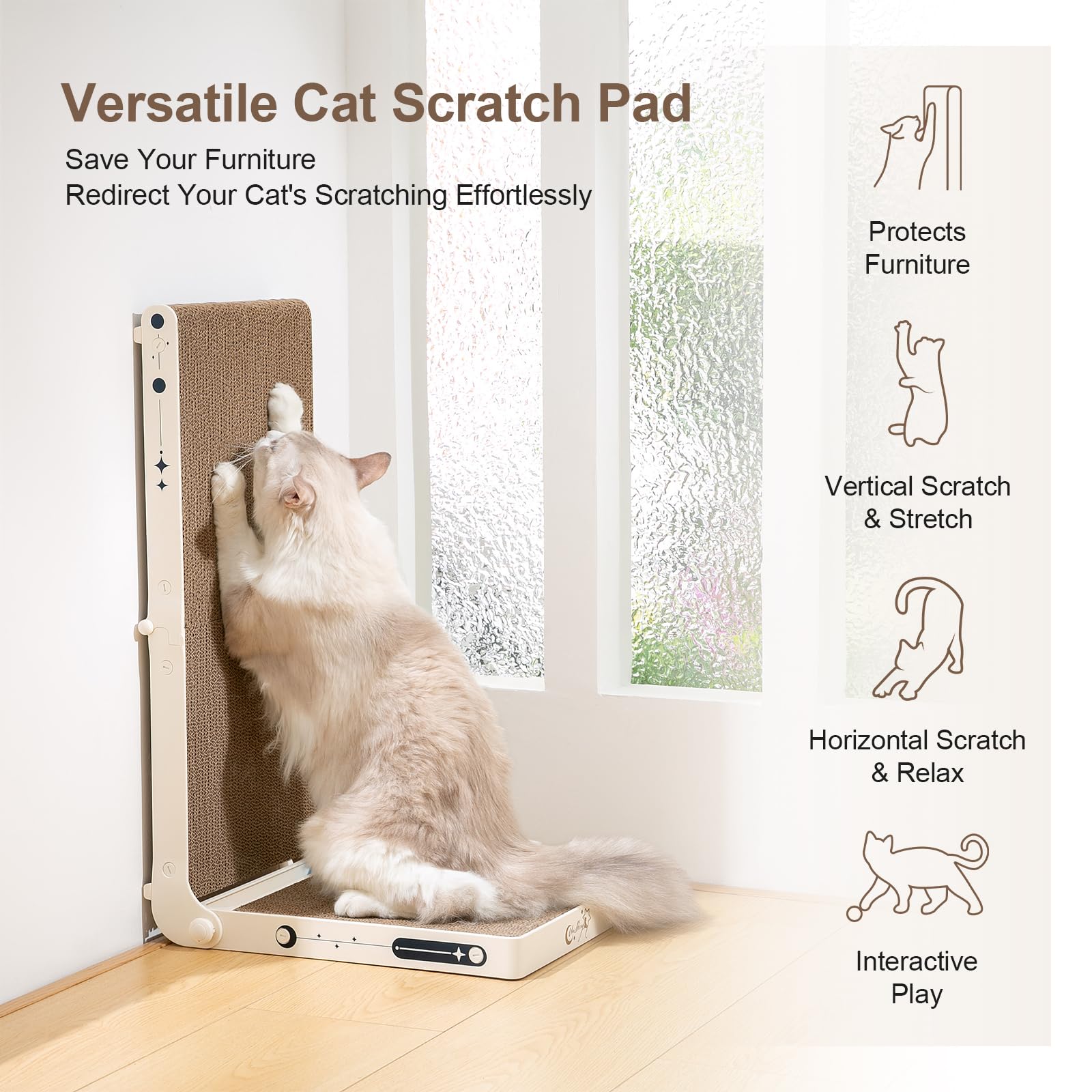 UniBlissy double-sided L-shape design offers extended scratching