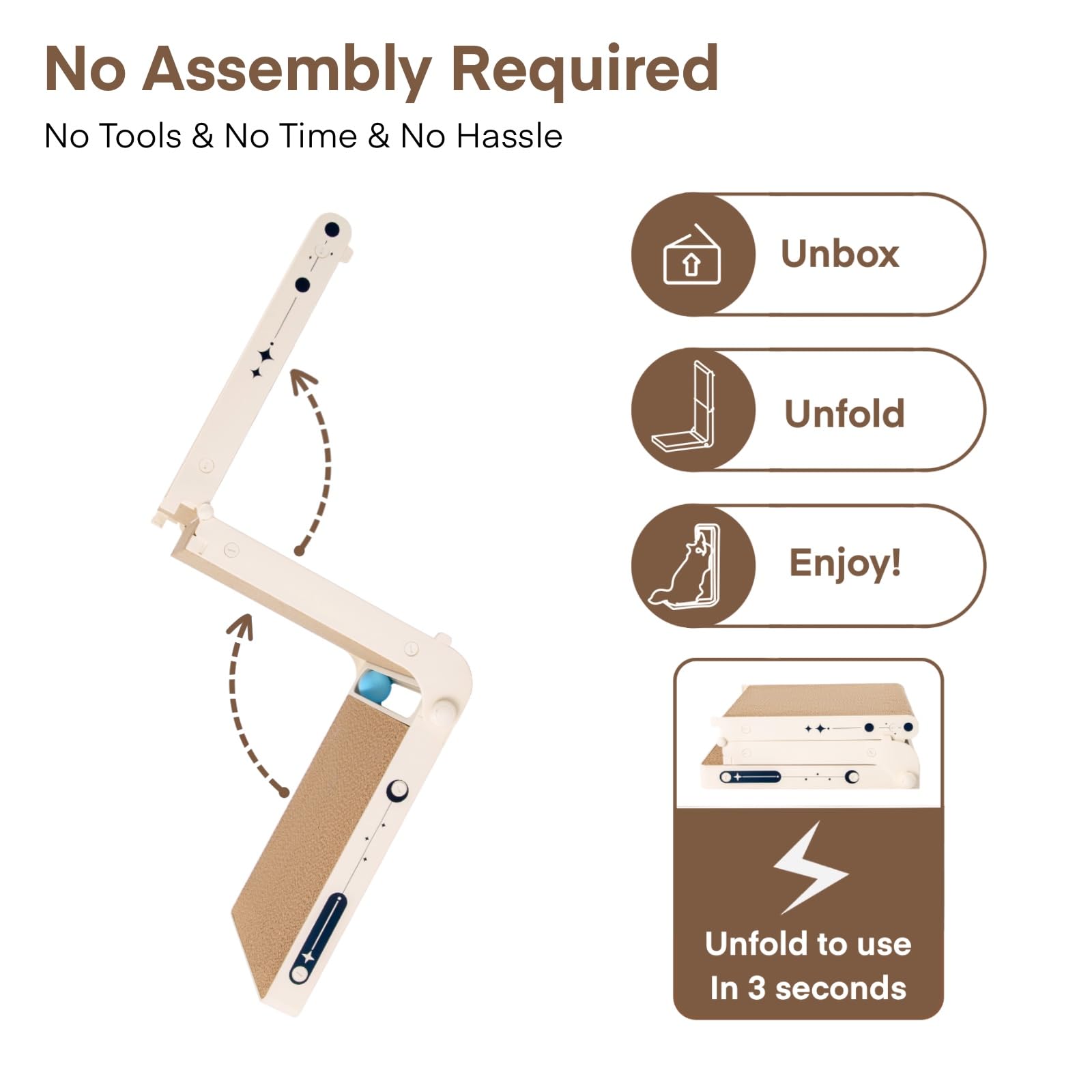 UniBlissy durable corrugated cardboard withstands daily scratching