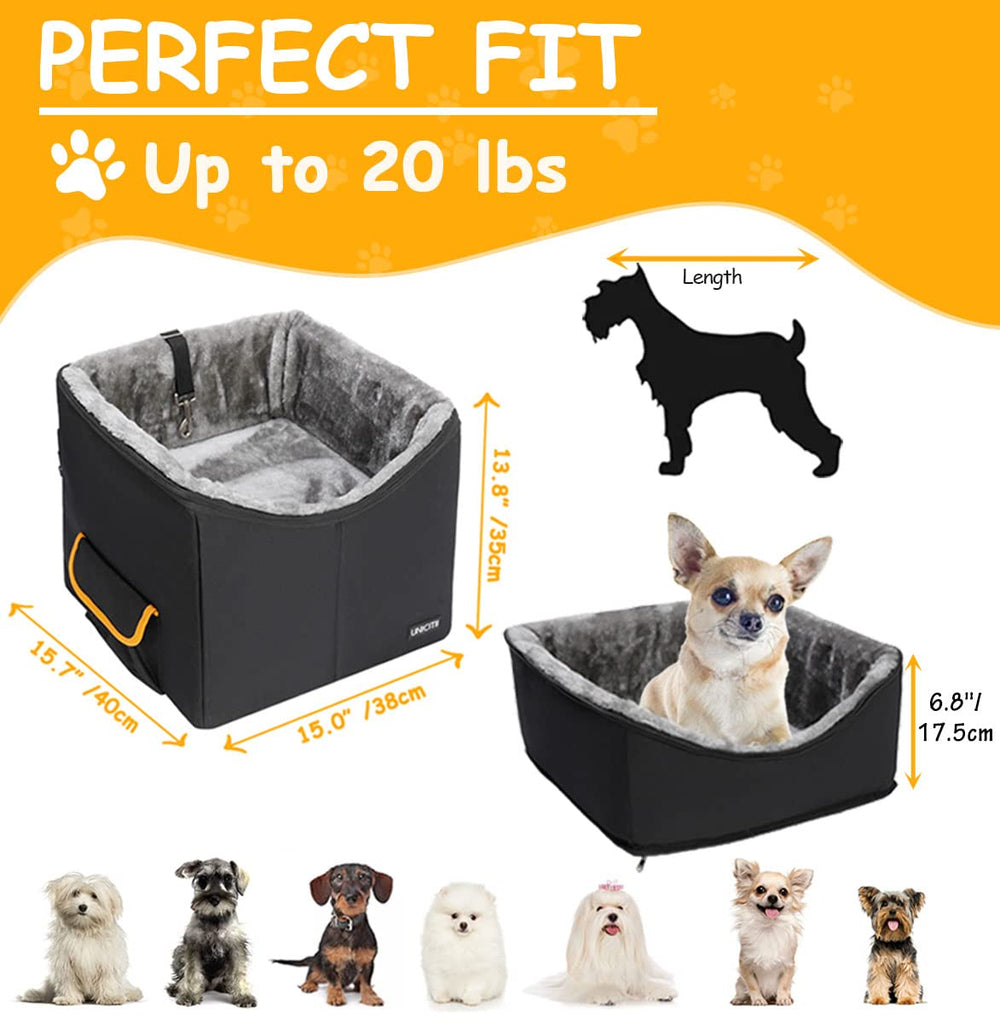 UNICITII compact dog car seat suitable for small dogs and cats
