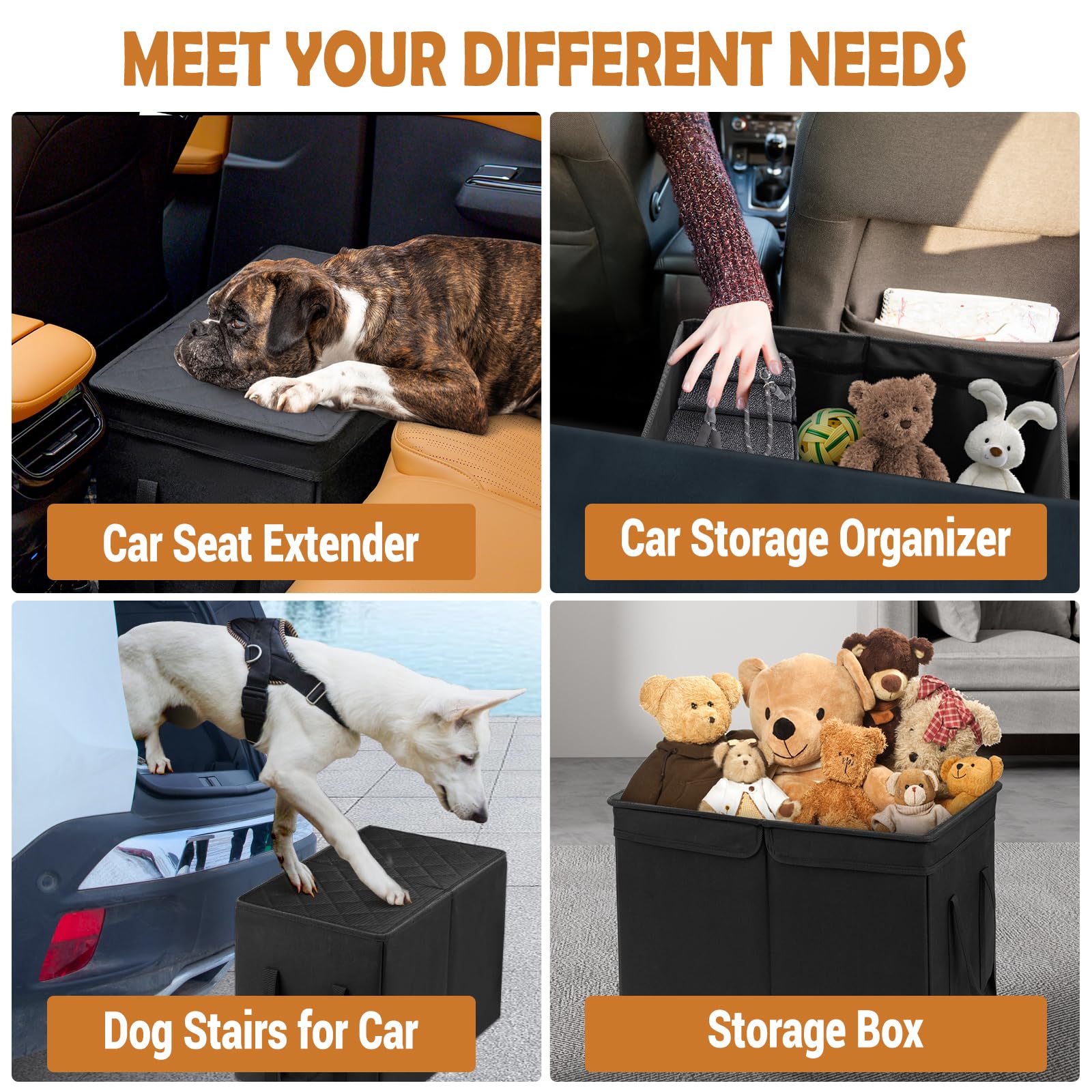 UNICITII foldable storage keeps car tidy when not in use