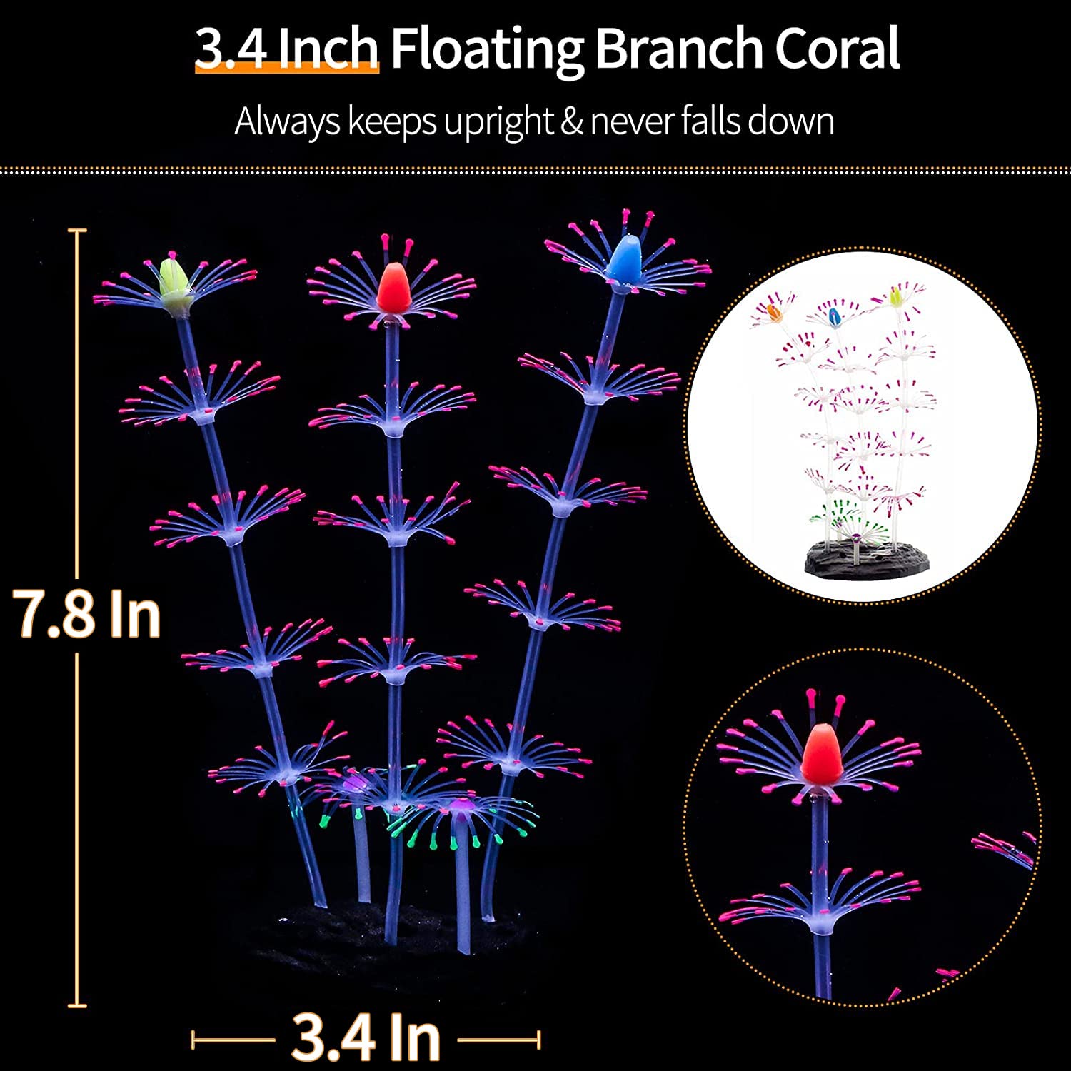 Uniclife coral plant ornaments add lifelike texture to freshwater and saltwater tanks.