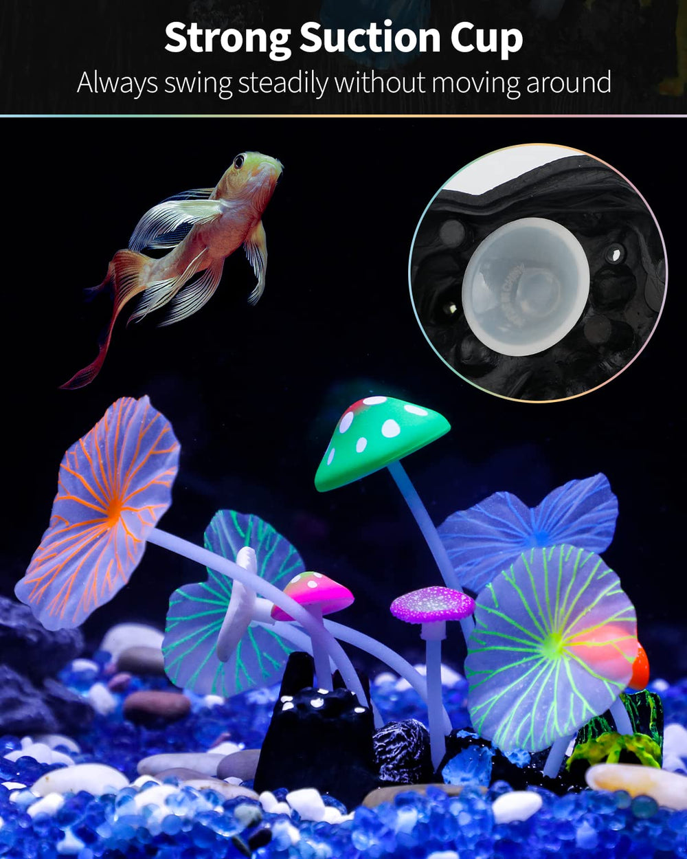 Uniclife aquarium landscape enhancement blends color and movement for natural tank vibes