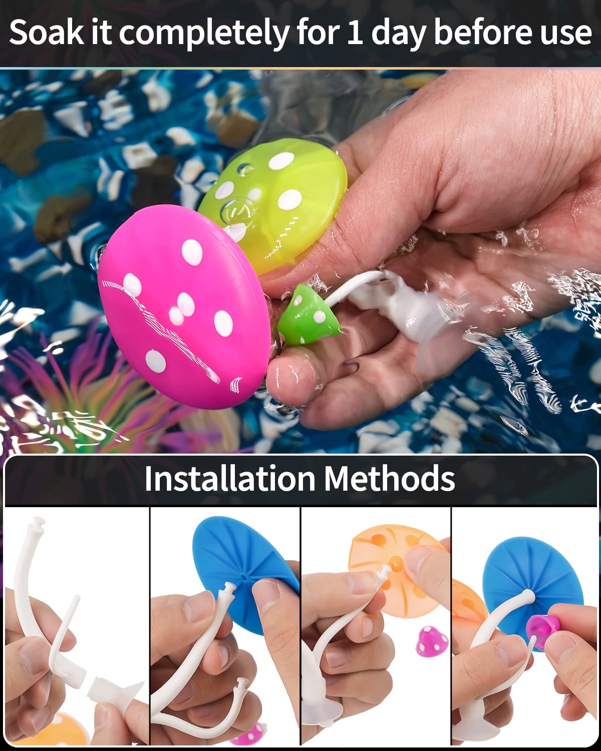 Uniclife Betta Mushroom Hammock 2-pack offers versatile tank decoration options.