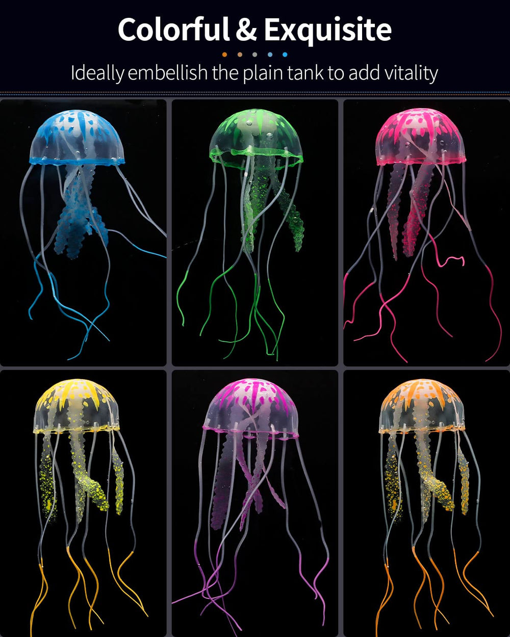 Uniclife jellyfish ornament is easy to install with suction cap and cap pull-out.
