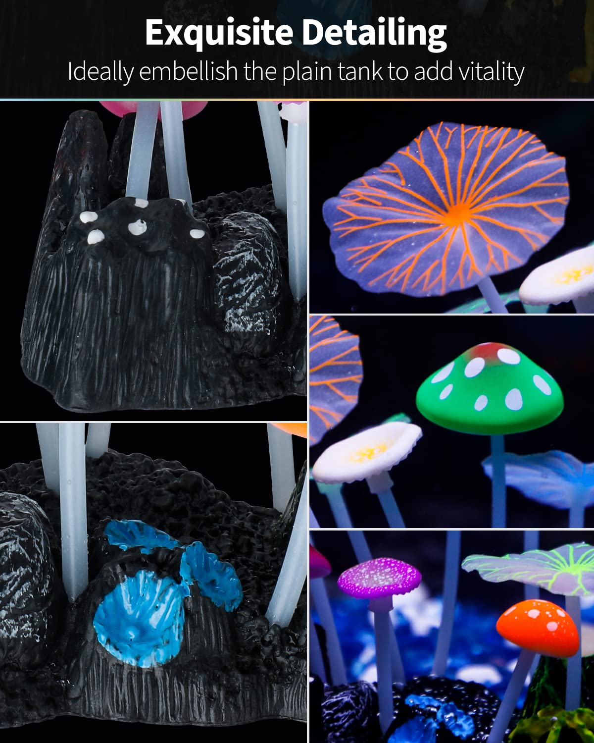 Uniclife reliable plastic base keeps the ornament steady in your tank