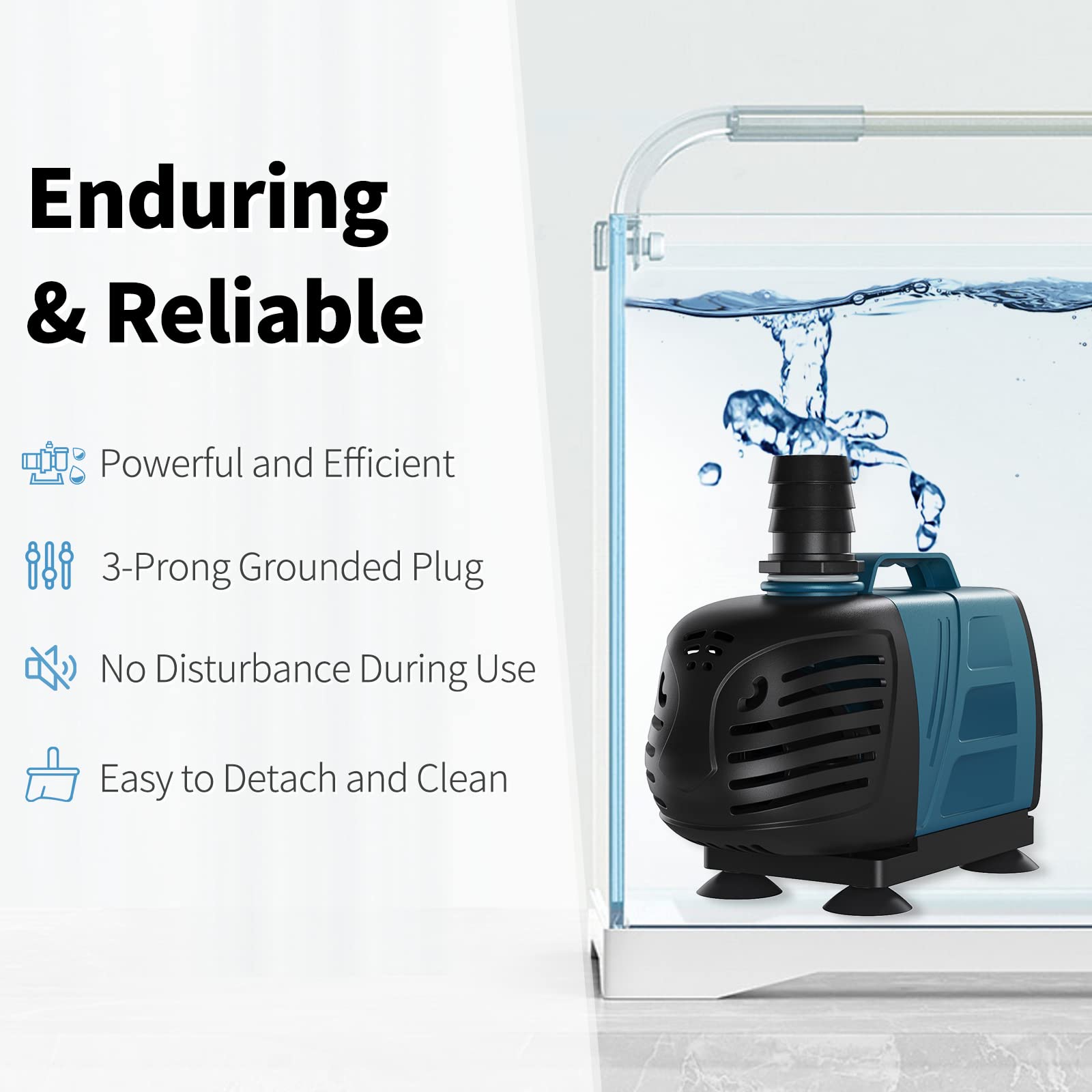 Uniclife pond waterfall return pump creating a gentle water feature