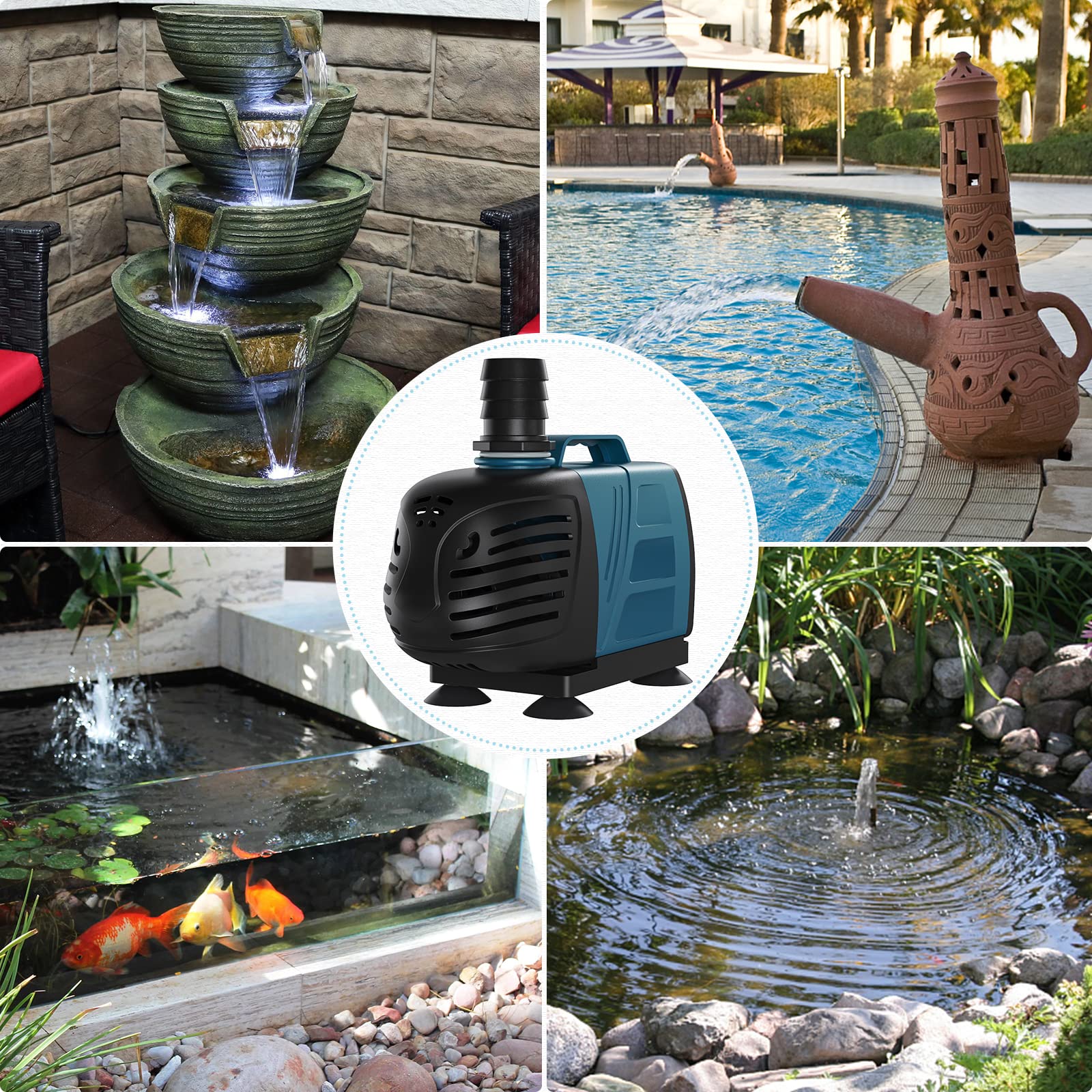 Uniclife pump attachments with inlet/outlet nozzles for piping options