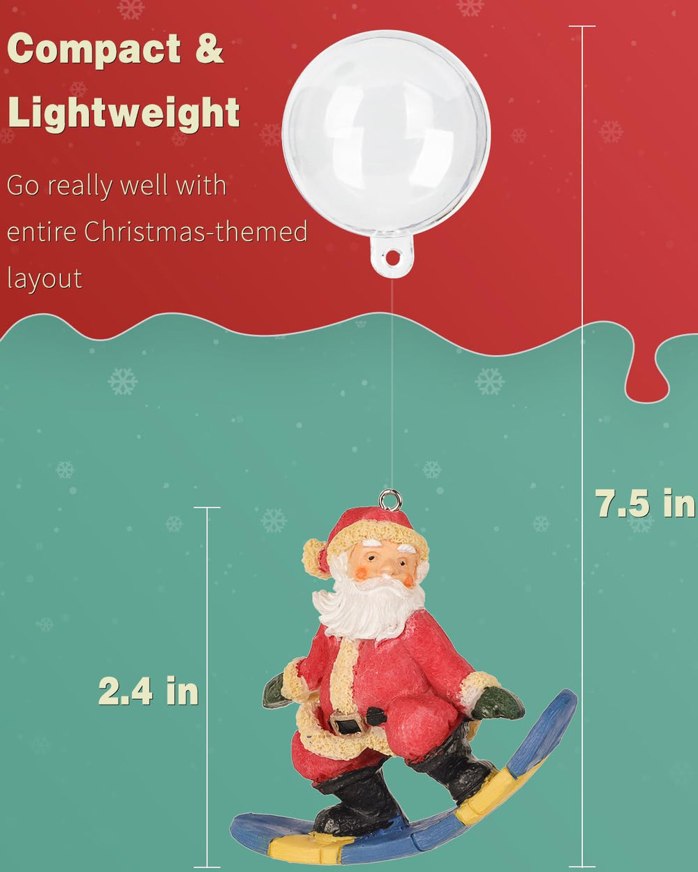 Uniclife Santa Claus resin aquarium decoration with lifelike detail