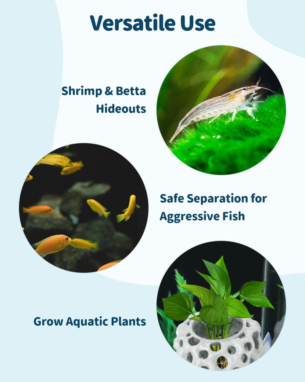 Uniclife Shrimp Cave is made from odorless plastic for aquarium-safe decor.