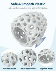 Uniclife Shrimp Cave uses suction cup attachment for secure placement on smooth surfaces.