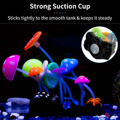 Uniclife strong-suction-base-mushroom stays firmly attached to smooth glass or acrylic surfaces.