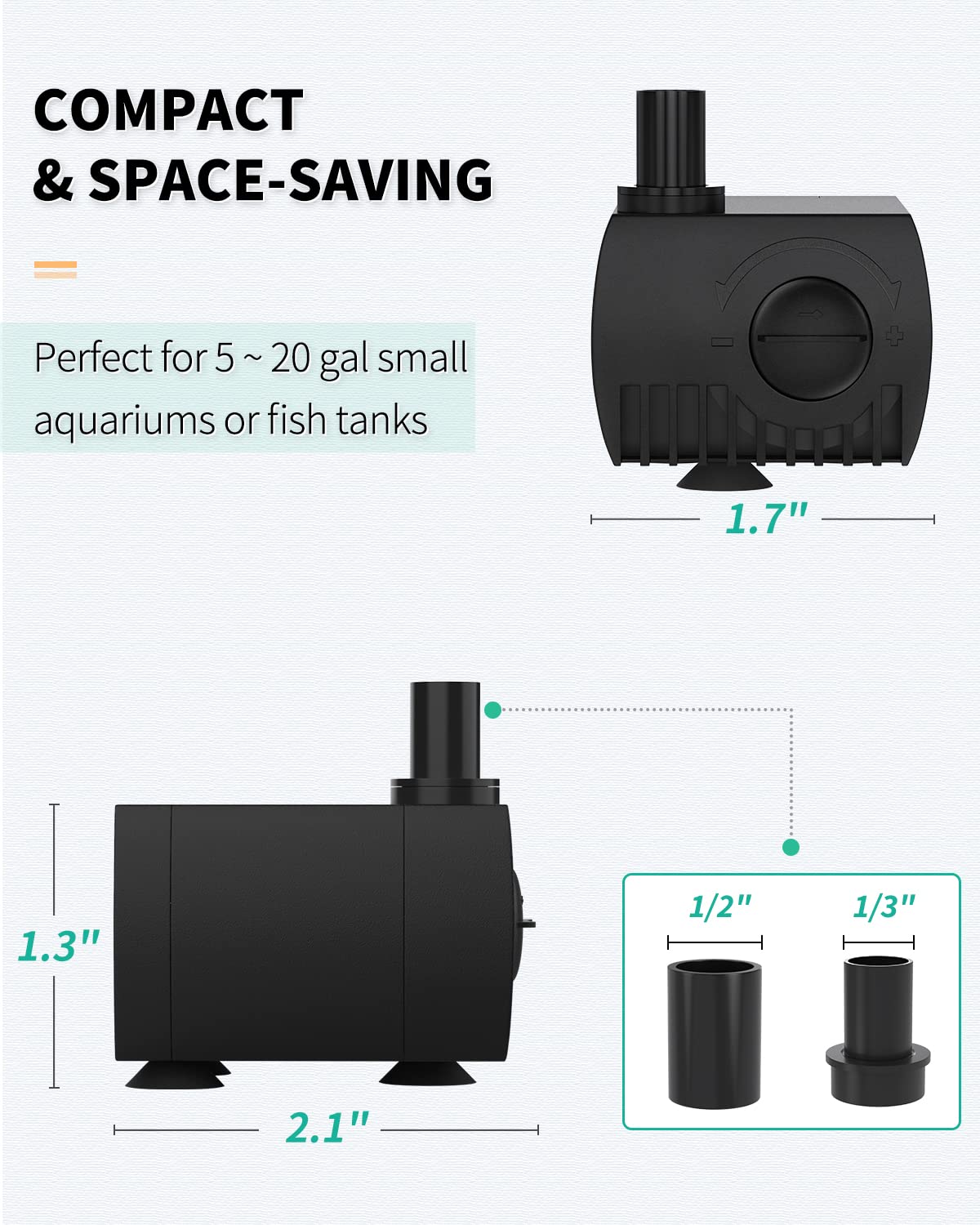 Uniclife submersible pump accessories pack includes nozzles and regulator for flexible setup.