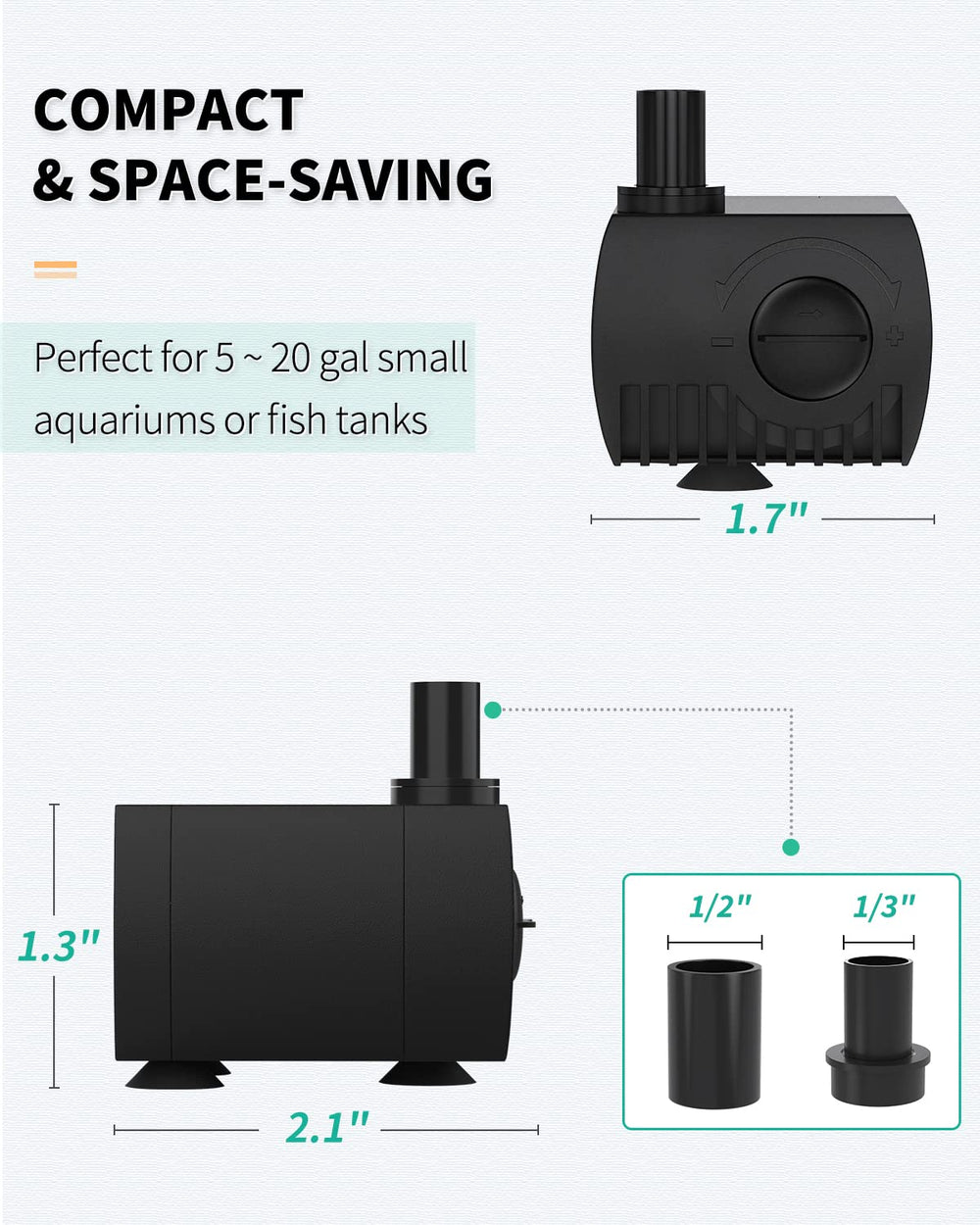 Uniclife submersible pump accessories pack includes nozzles and regulator for flexible setup.