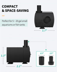 Uniclife submersible pump accessories pack includes nozzles and regulator for flexible setup.