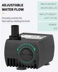 Uniclife submersible pump fountain installation shows easy placement for outdoor water features.