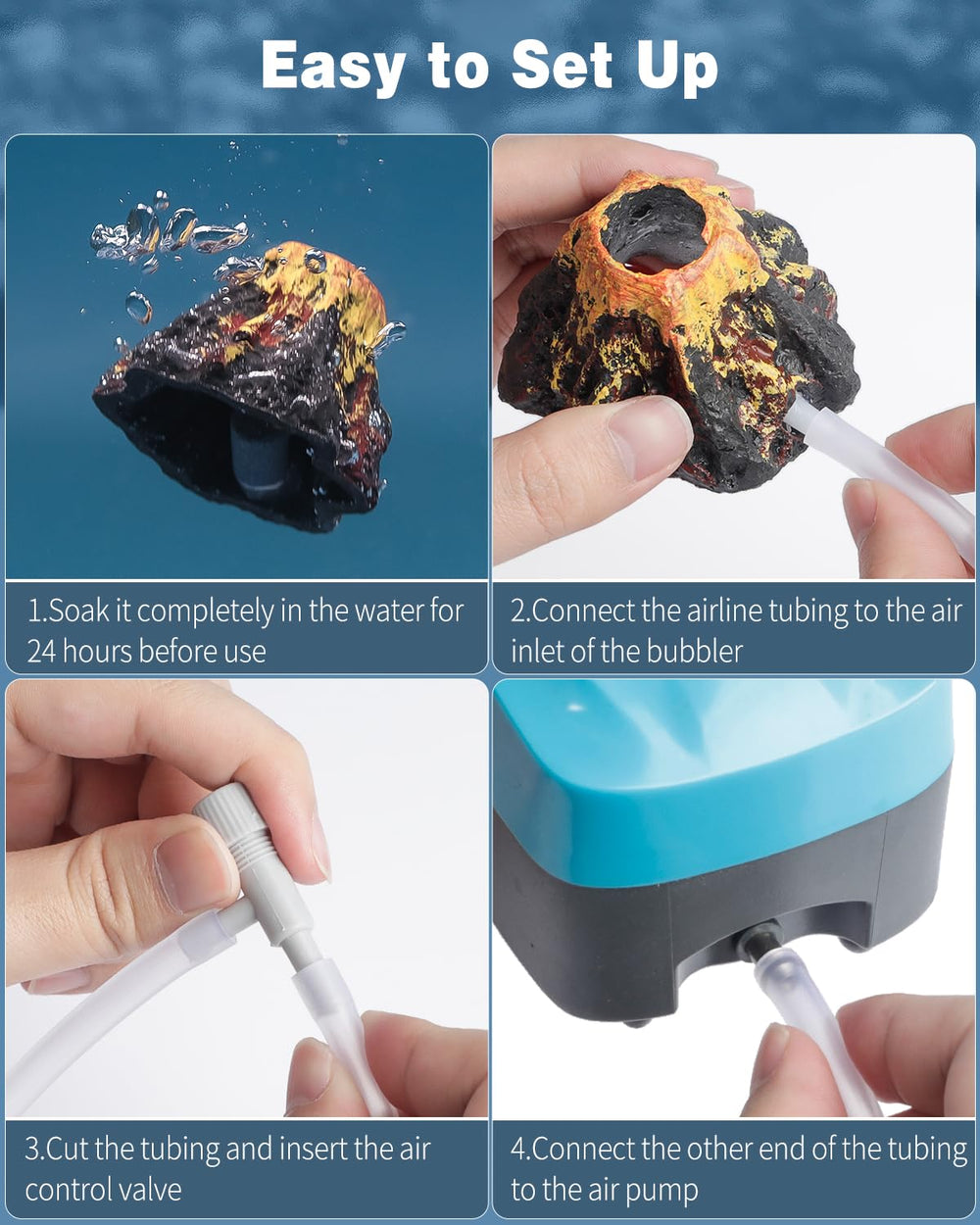 Uniclife tank decor size reference helps gauge fit in 5–20 gallon setups.