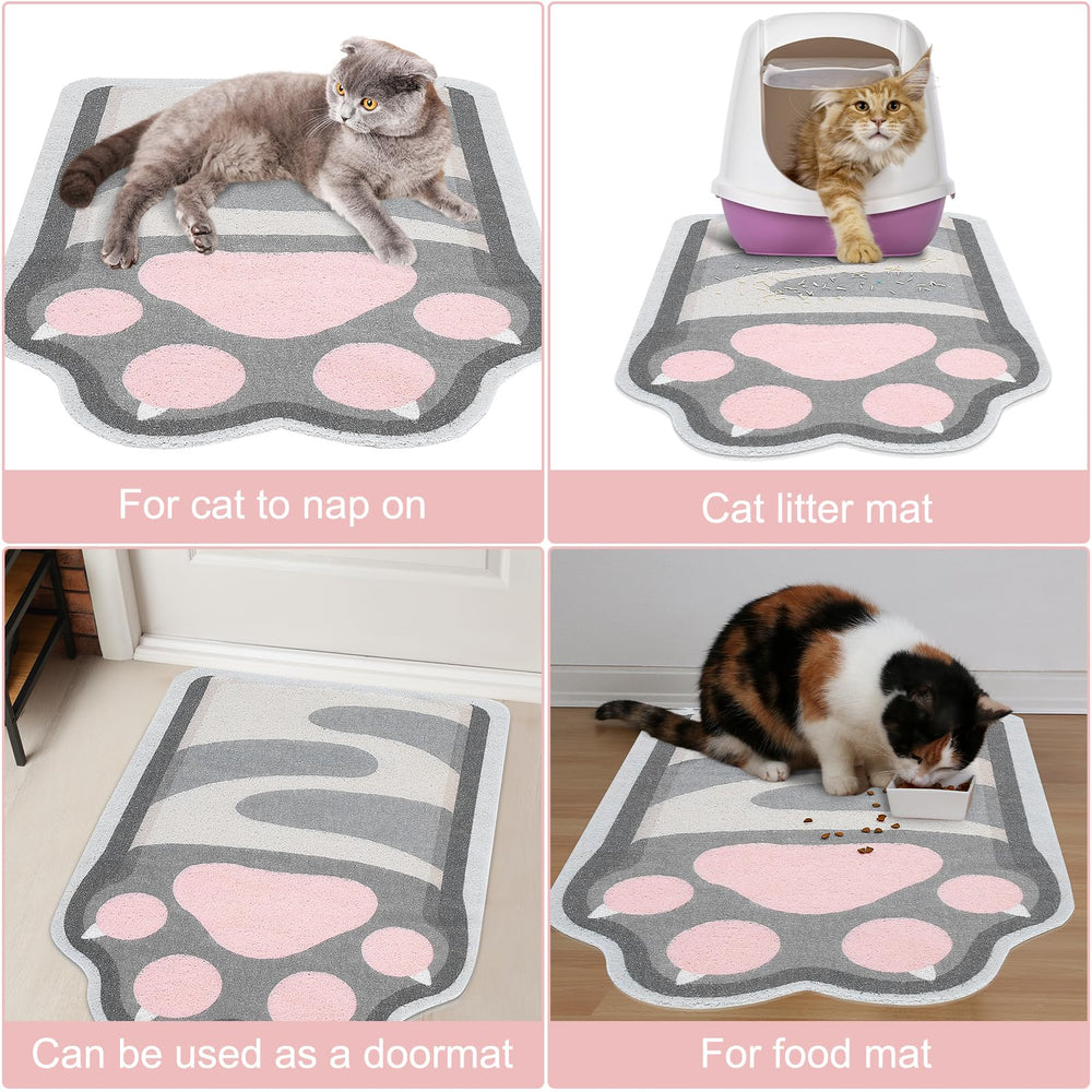 Unicorn Catcher cat litter mat has a cute design that blends with home decor