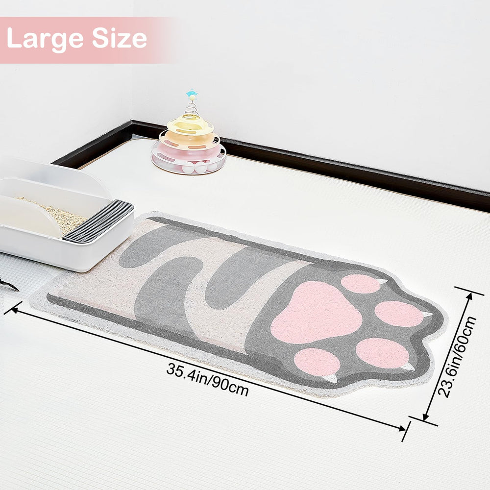 Unicorn Catcher cat litter mat is easy to clean with shaking, vacuuming, or washing