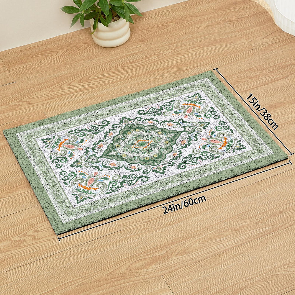 Unicorn Catcher cat litter mat folded close-up shows flexible material for storage and deep cleaning