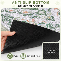 Unicorn Catcher cat litter mat PVC texture close-up highlights paw-friendly, deformation-resistant surface