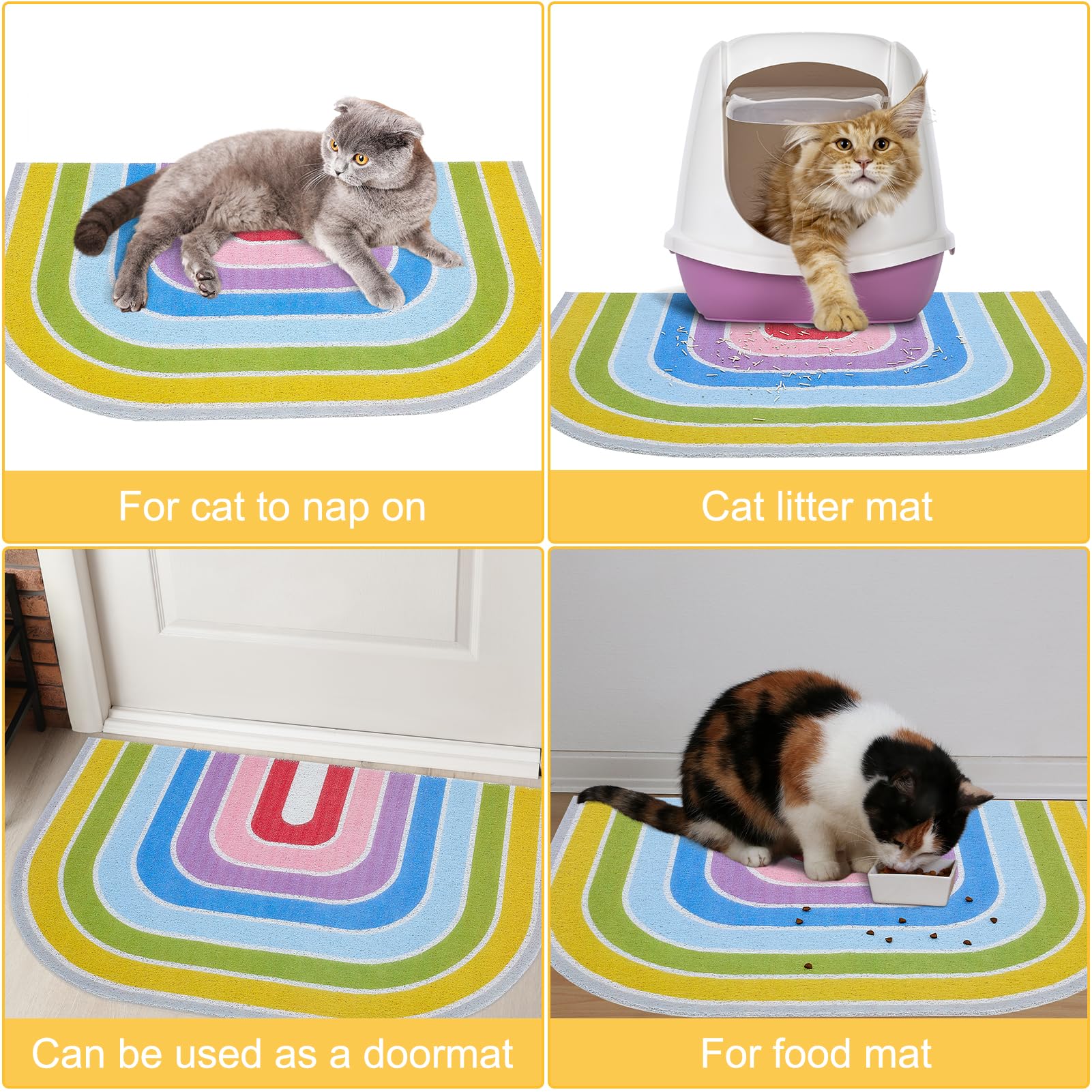 Unicorn Catcher versatile mat rainbow doubles as food or sleeping surface.