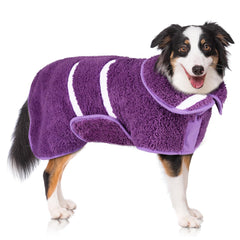 Unicorn Catcher dog bathrobe absorbs moisture quickly after bath for fast drying.