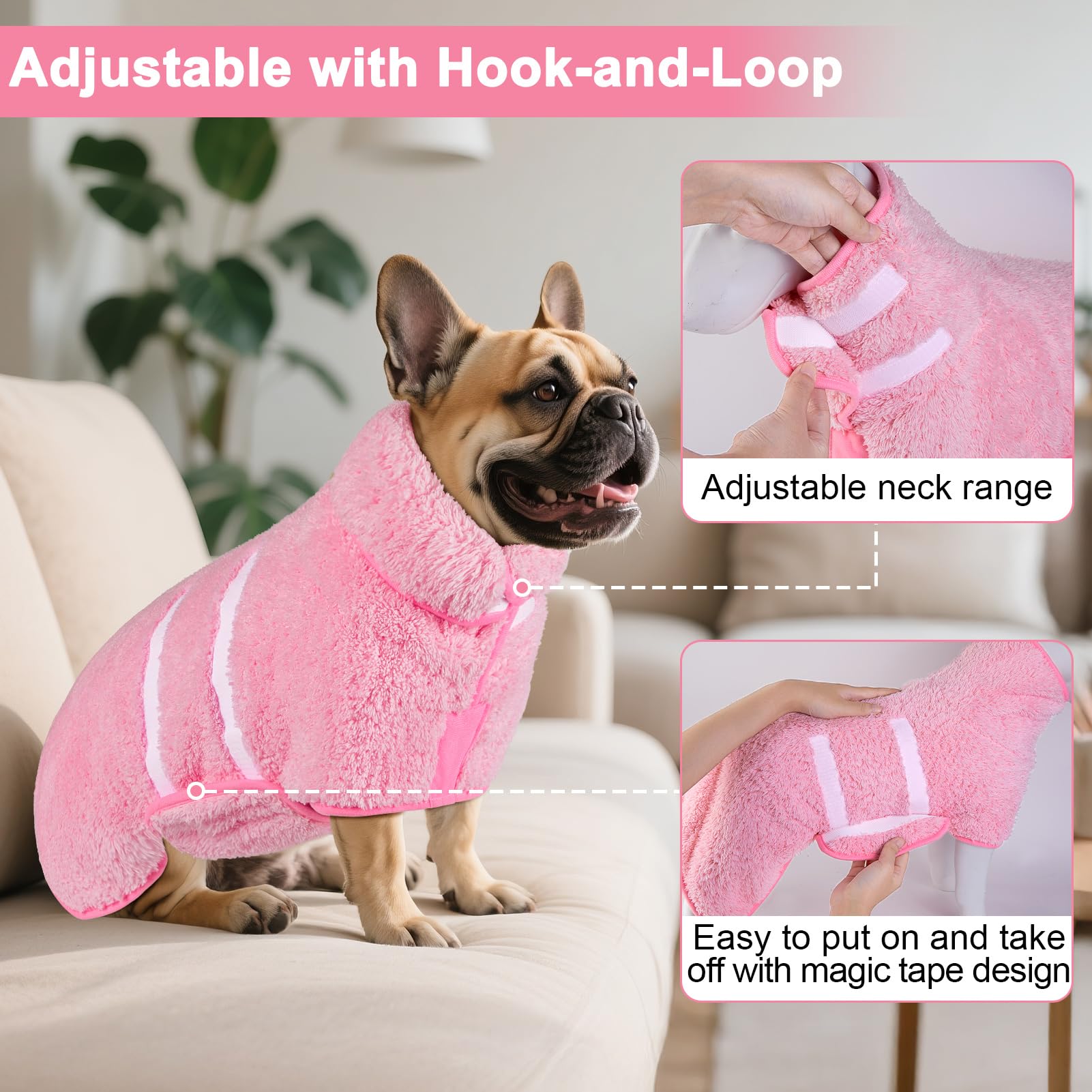 Unicorn Catcher bathrobe adjustable sticker showcases easy on/off and secure fit