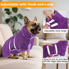 Unicorn Catcher dog bathrobe machine washable fabric stays soft after washes