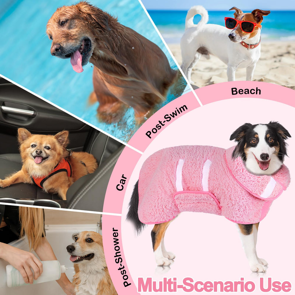 Unicorn Catcher bathrobe size range image illustrates five fit options