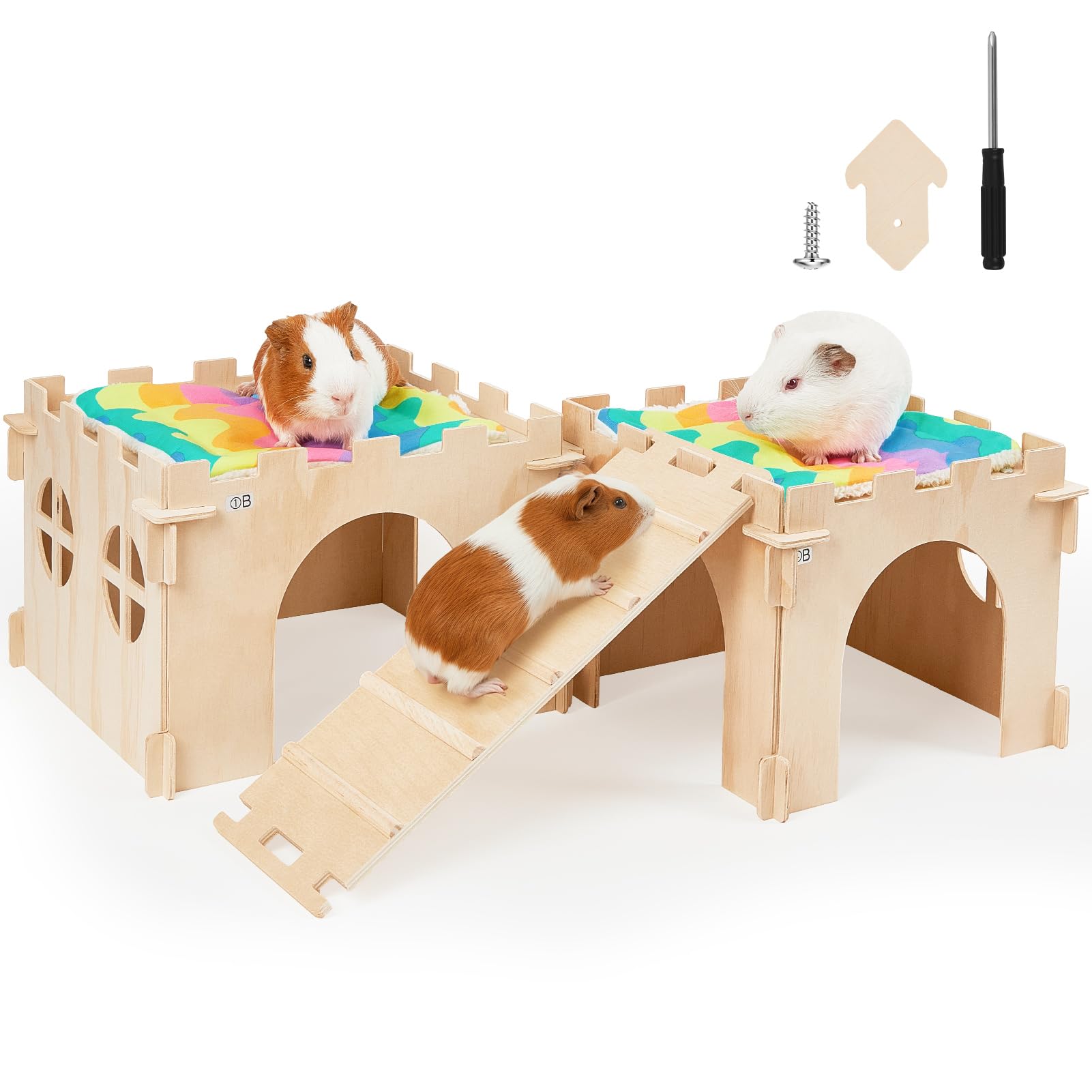 Unicorn Catcher Guinea Pig Hideout assembled-style cozy retreat for small pets.