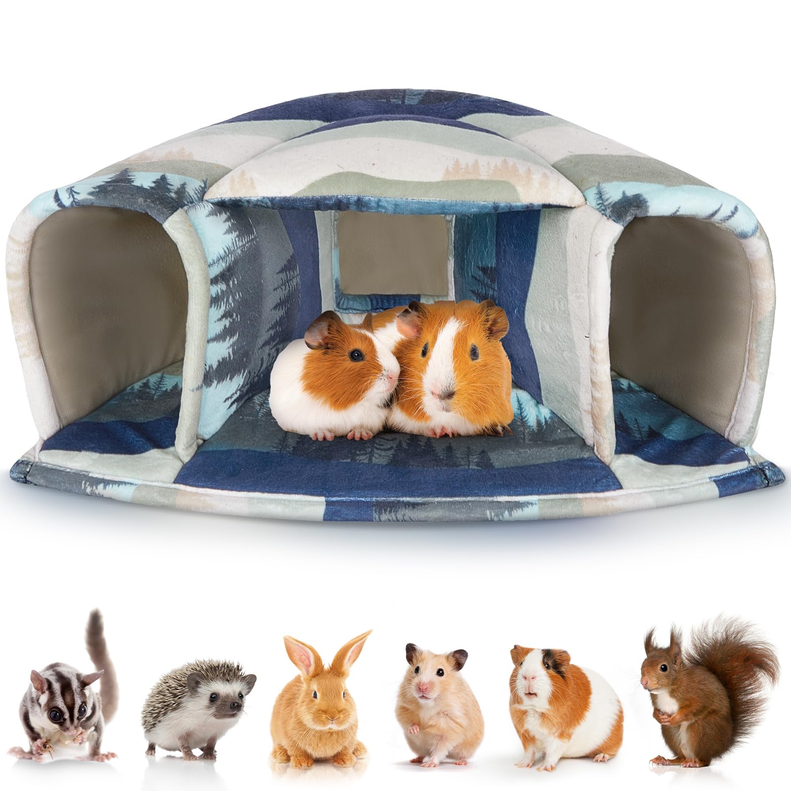 Unicorn Catcher guinea pig hideout large bed plush interior for cozy naps and security.