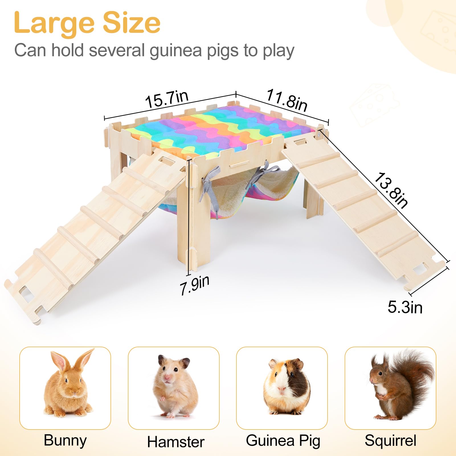 Machine-washable pad keeps habitats clean between uses.