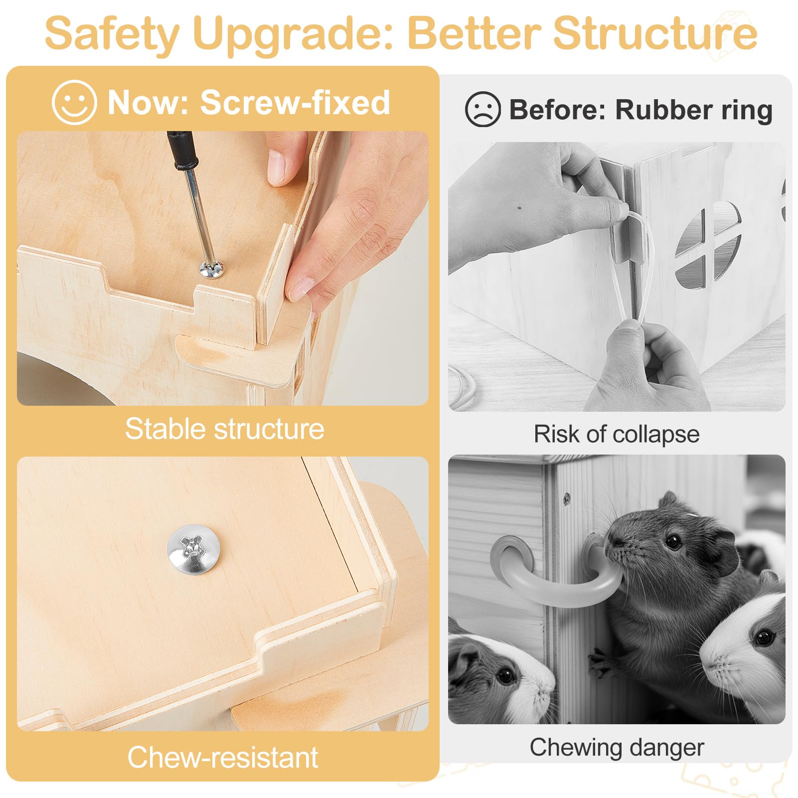 Unicorn Catcher Guinea Pig Hideout made from pine plywood for durability.