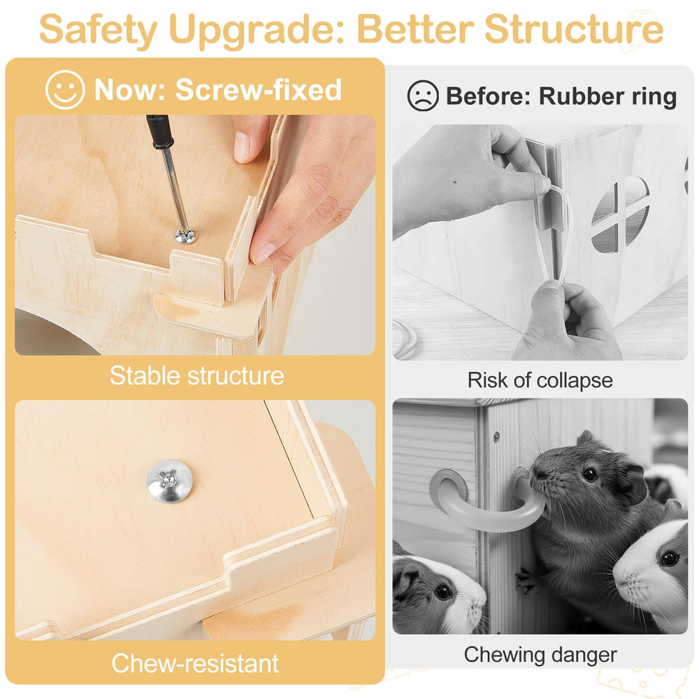 Unicorn Catcher Guinea Pig Hideout made from pine plywood for durability.