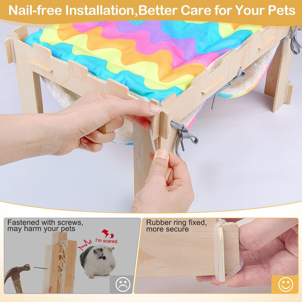 Large double-layer design fits multiple guinea pigs comfortably.