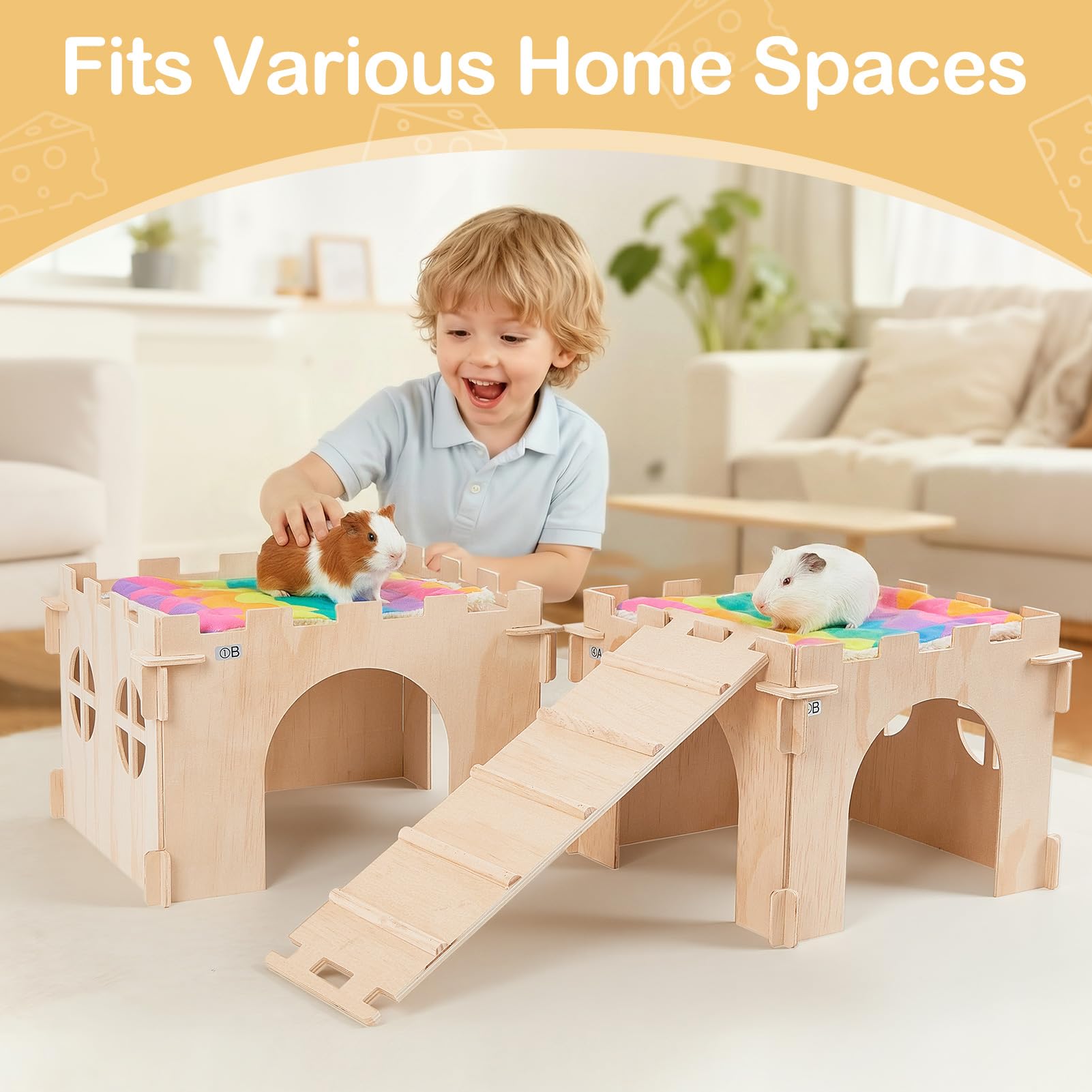 Unicorn Catcher Guinea Pig Hideout with stairs inviting exploration and climbing.