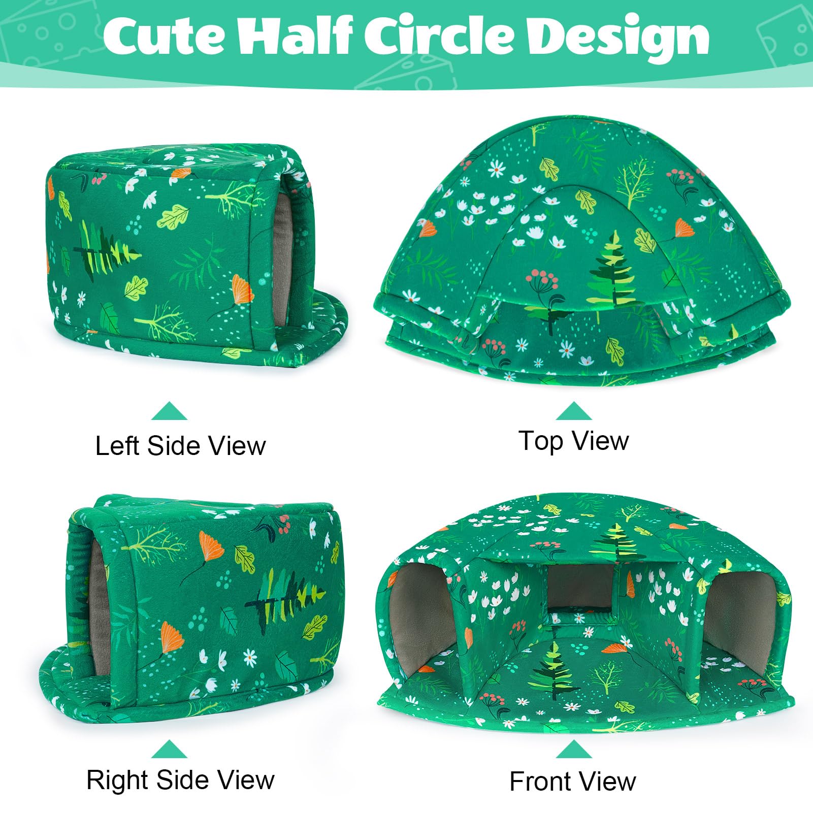 Unicorn Catcher Guinea Pig Hideout washable cover emphasizes easy care.