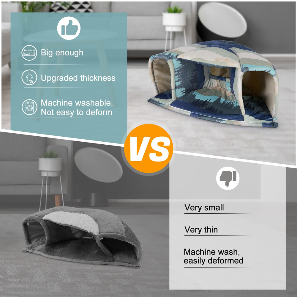 Unicorn Catcher non-slip base keeps hideout stable on cage floors.
