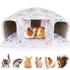 Unicorn Catcher large cozy pet bed and tunnel front view offers warm, inviting space